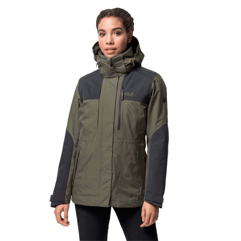 Jack Wolfskin THORI Női 3 In 1 Kabát Szürke - XEMCAD-138